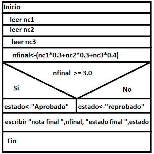 diagrama ns de condicional doble